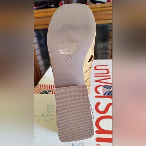 WEDGE Sandal by KATY PERRY The BUSY BEE CRISS/CROSS SLIDE 8M/38 BISCOTTI/TAN 🎄 - Picture 13 of 13